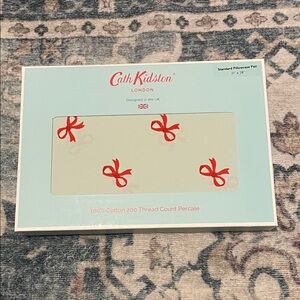 Cath Kidston Pillowcase Pair with Red Ribbon Design